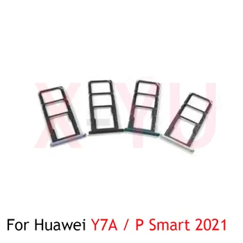 За Huawei Y7A/P Smart 2021, Тава за SIM-карти, слот, адаптер, Резервни Части за Ремонт на