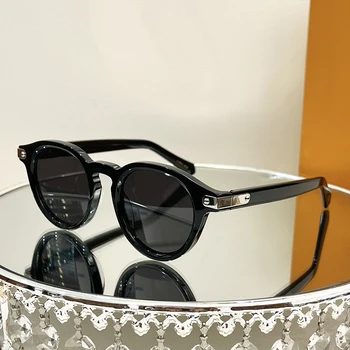 Оригинален дизайн, индивидуални VVV Модерен Ретро кръгли черни слънчеви очила за жени, Туризъм, плажно парти, Z1957, кафяви очила forMan