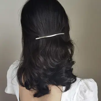 Дамски аксесоари за коса, Автоматична гладка Пружина шнола, Елегантна шнола в задната част на главата, Лесна и стилна шнола за коса
