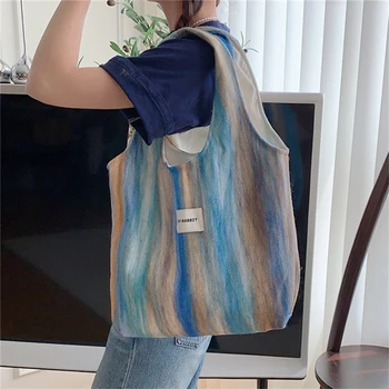 Ежедневна чанта през рамо с голям капацитет, корея, женствена чанта за пазаруване с розови наклон, дългогодишна чанта за еднократна употреба, студентски училищна чанта