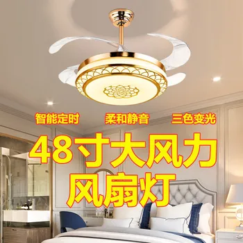 Вентилатор Лампа 2023 Нов Китайски Стил Полилей Вентилатор Вградени Селска Вентилатор На Тавана Осветителни Тела На Открито Монтиране На Осветление, Вентилатор На Тавана Лампи Лампа