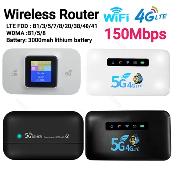 4G Безжичен рутер LTE 150 Mbit/s, 10000 ма, Мини-WiFi-рутер, кола, Вила, мобилна безжична точка за достъп с вашата сим-карта, Неограничен Интернет