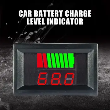 Led тестер за зареждане на батерията Автомобил индикатор на нивото на зареждане на Литиево-йонна батерия Измерване на капацитета на батерията 12V 24V 36V 48V 60V 72V