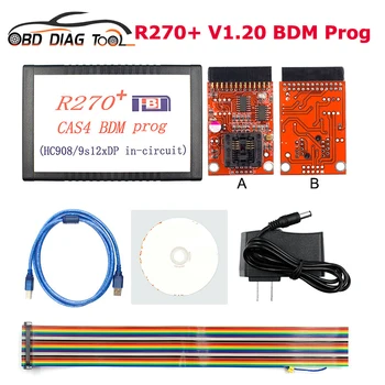 Нов R270 + V1.20 Автомобилен програмист CAS4 BDM R270 BDM Програма За BMW Auto Key Programmer Поддържа M35080