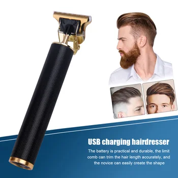 Електрическа Машина за подстригване на коса Практичен T9 USB Машинка за оформяне на Брада Маслени Ножици за мъже