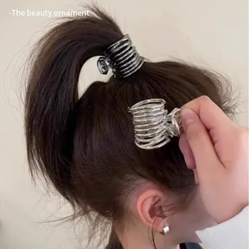 2023 Модерна метална шнола за коса с високо титуляр във формата на конска опашка за жени и момичета, модни корейски прости аксесоари за коса, аксесоари за коса