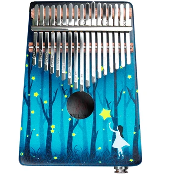 17 Клавиши Kalimba Thumb Piano Висококачествен Дървен Корпус От махагон Thumb Пиано от Музикален Инструмент Kalimba Аксесоари С аудиовходом