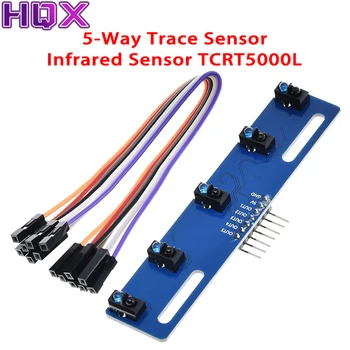 5-канален инфрачервен Отразяващи сензор TCRT5000 КОМПЛЕКТ 5-бандов/пътен IR фотоелектричния превключвател Модул Бариера линия