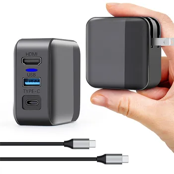Многофункционално зарядно устройство ще захранване на зарядно устройство 2 в 1, Малък Адаптер за PC, USB Type-C HD, TV конвертор За видео Игра конзола Nintendos Switch