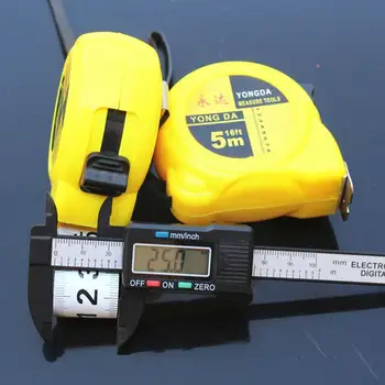 3/5 М Рулетка Metric Стоманена Измерване на гама Инструменти за измерване на Разстояния Гама Метални Измерване на лента Инструмент за измерване на Дължината на инструмента Стомана F1E4