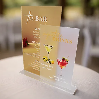 менюто на бара, номер на сватбена менюто за сервиране на масата: декорирайте вашата сватба номера на масите