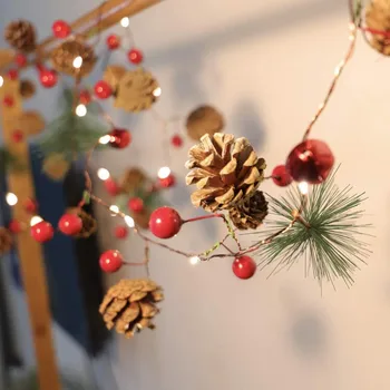 Светлини Венец-Игольчатая Венец с камбана, коледа Коледа венец, Коледна led кабел, Коледни светлини, топло светодиод
