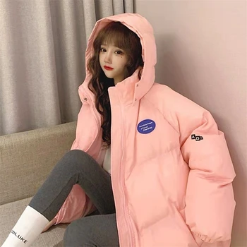 2023 Нова зимни дамски дрехи свободно намаляване на корейския академик стил, кратко утолщенное топло палто пуховое