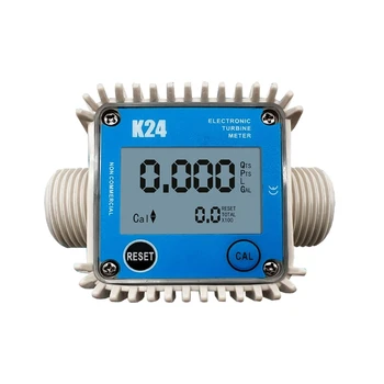 Разходомер 10-120 л/мин DN25 LCD Цифров измервател за потока течност Електронен Турбинен Разходомер за Дизелово гориво, Карбамид и Вода
