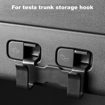 За автомобил Tesla Model Y Задна кука за багажника Предни кука за багажника, за да се запази Скоба, кука за притежателя на продуктовата чанти в багажника на колата, Аксесоари за интериор на автомобила