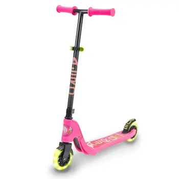 Скутер Aero Micro Kick за момичета, дизайн с 2 електрически led колела, регулируеми дръжки, розов