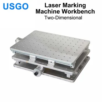 USGO 1064nm Оптични лазерни Маркировочно-гравиране машина 2-Аксиално Подвижна маса Преносим шкаф Case XY Table