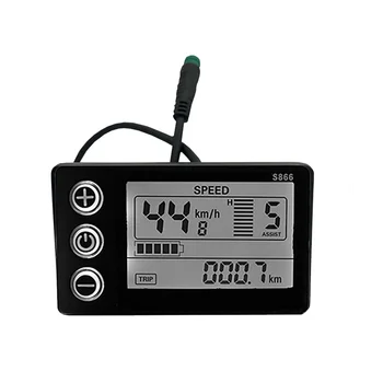 LCD дисплей за электровелосипеда LCD-S866, м 24 36 48 В контролния Панел электровелосипедом с водоустойчива с вилица, модификация Ebike