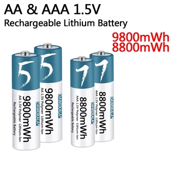 Daweikala с голям Капацитет, AA/AAA от 1,5 Полимерна Литиево-йонна Батерия Акумулаторна Батерия за Дистанционно Управление с Мишката Малко Фен Електрическа Играчка