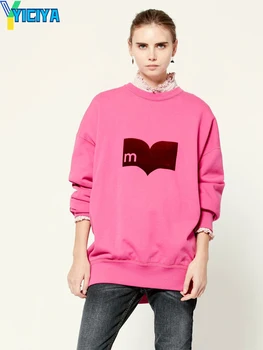 YICIYA hoodie - марка y2k, hoody, блузи, дамски пуловер оверсайз, нови дрехи, блуза, дамски пуловер с качулка, контрастен цвят,