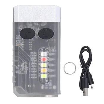  Малко Мощен фенер с led подсветка 1000лм, магнитен акумулаторна Малко мощен фенер, 5 режима с ключ за джоба