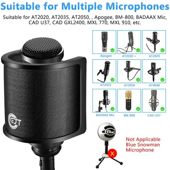 Нов стил Микрофон филтър Метална решетка и пенопластовый микрофон Защита от пръски Пшеница предното стъкло Черен