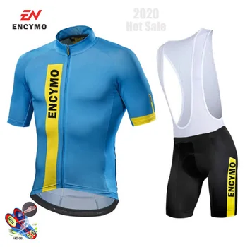 2022 ENCYMO нови дрехи за велокоманды, велосипедна фланелка, бързо съхнещи мъжки вело ризи с къс ръкав, Потници