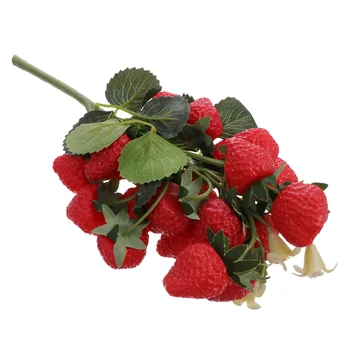 Италия, мини-вази с изкуствени плодов интериор, фалшива червена ягода, Коледна домашна череша, Малина, дръжките ягоди
