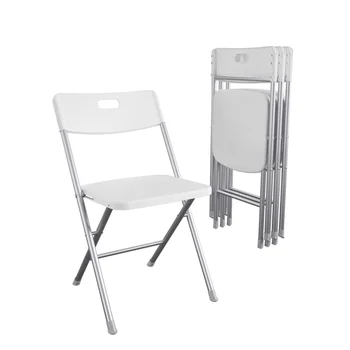 Седалка и облегалка складного стола от смола, бял, 4 опаковки