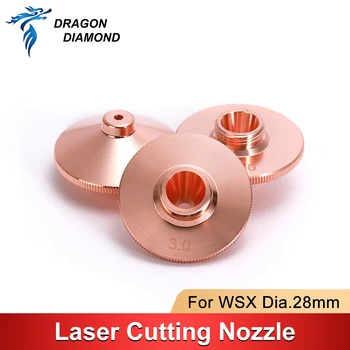 Дюза за лазерно рязане Dragon Diamond Диаметър 28 мм, единния, двухслойное за заваряване и за рязане на струйници с оптични влакна лазерна глава WSX CNC