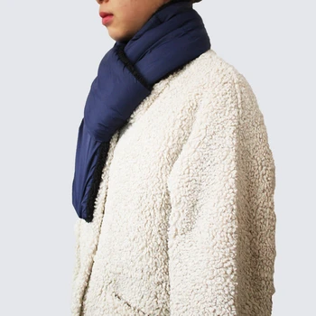 Нов загрята зимен шал с памучна подплата, женски корейски кратък обикновен уличен лигавник, външен яка