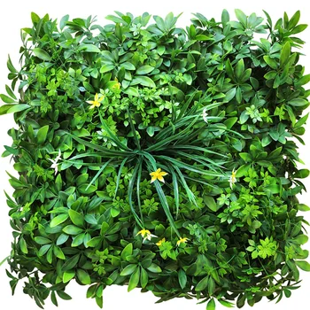 имитация на изкуствена трева 1 бр., стена за растения, изкуствена трева, Зелена стена, дом градина, стена за хол, пластмасови украса 50x50 см