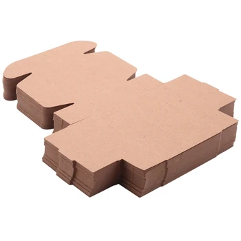 Кутия за сапуни ръчно изработени от шиене, Кафява хартия, кутия за бонбони/аксесоари, Крафт-хартия за опаковане на подаръци 
