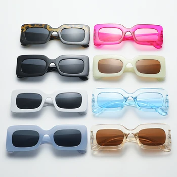 Нови модни Квадратни Vintage Слънчеви очила в правоъгълна рамка Y2K, дамски Слънчеви очила с UV400, летни Слънчеви очила в ретро стил, Пънк, Дамски слънчеви очила Нюанси