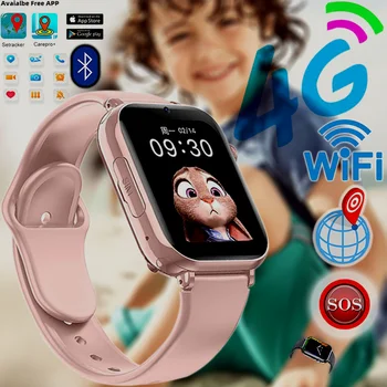 4G Сим-карта Детски Умен Часовник Bluetooth, WIFI видео Чат Часовници С WeChat GPS Тракер Часовник Дистанционно наблюдение За Детето Носимые