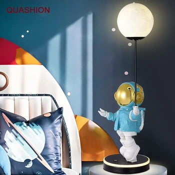 Настолна лампа за Детска стая, Сладък Cartoony Творчески Балон, Астронавт, Астронавт, 3D Луната, Декоративни Нощни Лампи за Спалня Момчета И Момичета