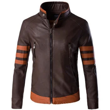Голям размер 5XL, мъжки кожени якета, Ново записване, мотоциклетни кожени якета и палта с висока яка, благородна удобно яке
