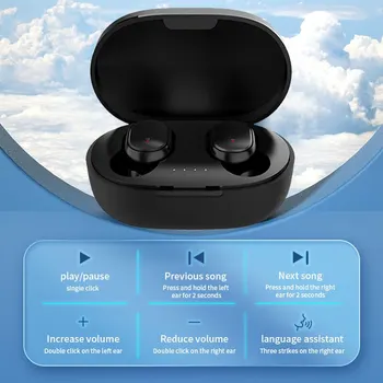 Нови безжични слушалки A6s mini Bluetooth Tws In Ear Bluetooth 5.0 За спорт за джогинг, стерео слушалки с микрофон