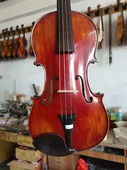 Цигулка Master 4/4 в стил барок от цели пламенеющего клен с смърч езда ръчно изработени